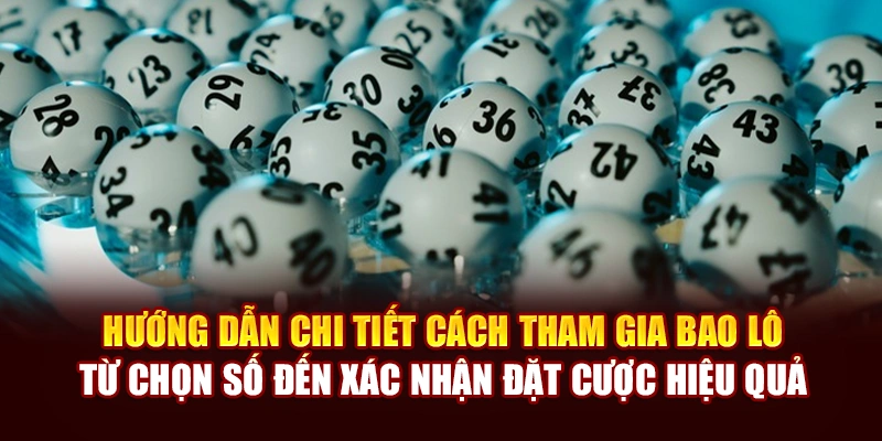 Hướng dẫn chi tiết cách tham gia bao lô, từ chọn số đến xác nhận đặt cược hiệu quả